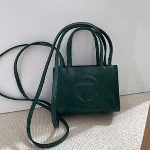 Telfar small shopper dark olive